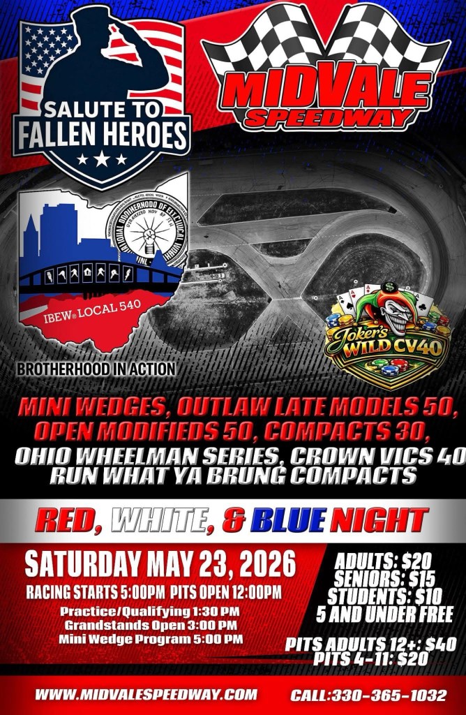Midvale Raceway Vector Midvale speedway salute to fallen heroes Sat May 23 โ Tri-State Auto ...